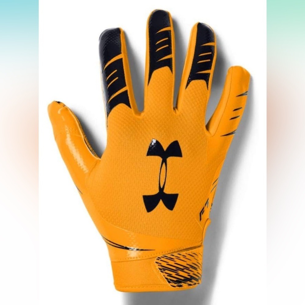 Under Armour Men's F7 Football Gloves , Steeltown Gold (750)/Black , Small
